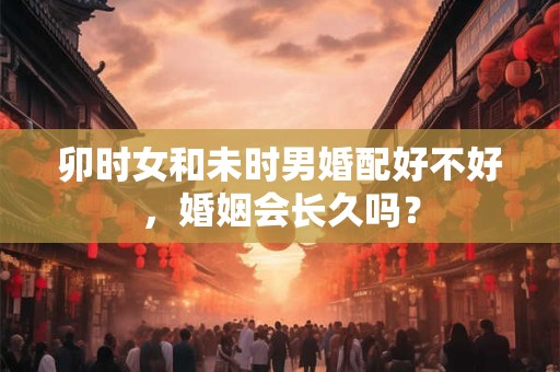 卯时女和未时男婚配好不好，婚姻会长久吗？