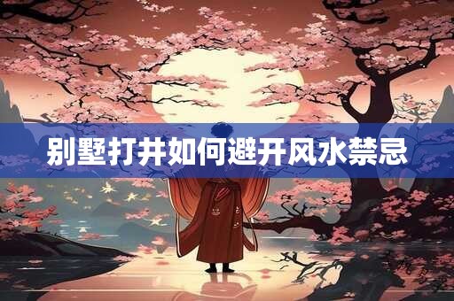 别墅打井如何避开风水禁忌 别墅打井如何避开风水禁忌