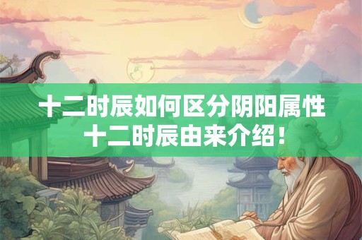 十二时辰如何区分阴阳属性 十二时辰由来介绍！