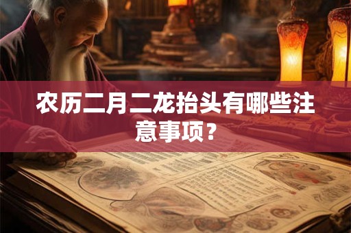 农历二月二龙抬头有哪些注意事项？