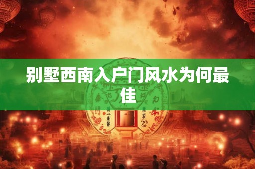 别墅西南入户门风水为何最佳