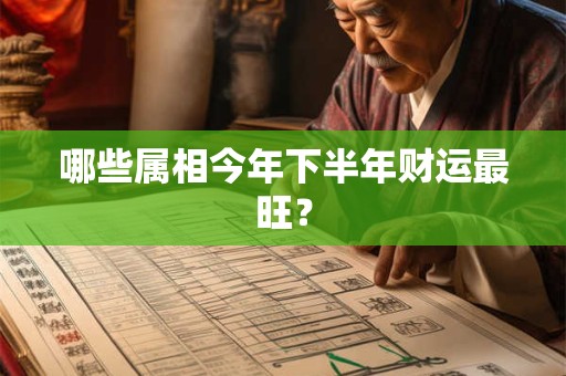 哪些属相今年下半年财运最旺？