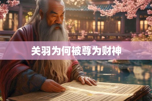 关羽为何被尊为财神
