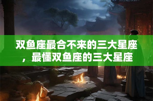 双鱼座最合不来的三大星座，最懂双鱼座的三大星座