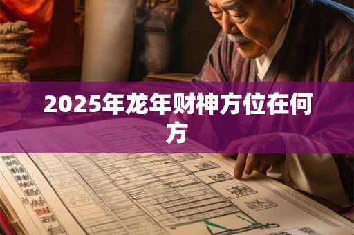 2025年龙年财神方位在何方
