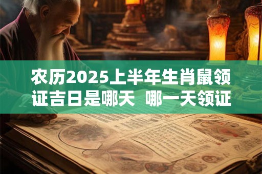 农历2025上半年生肖鼠领证吉日是哪天  哪一天领证最吉利