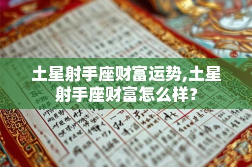 土星射手座财富运势,土星射手座财富怎么样？