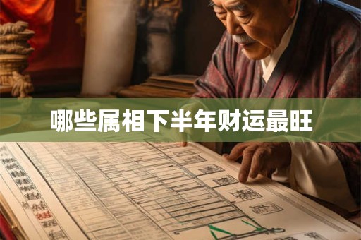 哪些属相下半年财运最旺