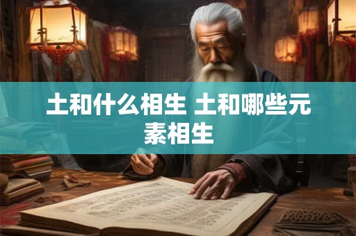 土和什么相生 土和哪些元素相生