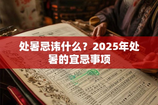 处暑忌讳什么？2025年处暑的宜忌事项