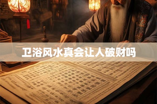 卫浴风水真会让人破财吗