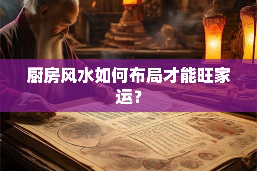 厨房风水如何布局才能旺家运？