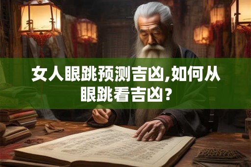 女人眼跳预测吉凶,如何从眼跳看吉凶？