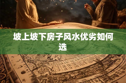 坡上坡下房子风水优劣如何选