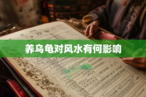 养乌龟对风水有何影响