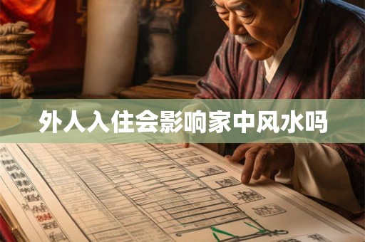 外人入住会影响家中风水吗