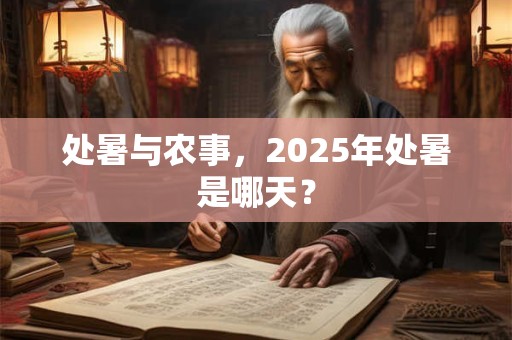 处暑与农事,2025年处暑是哪天? 处暑与农事,2025年处暑是哪天?