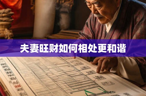 夫妻旺财如何相处更和谐