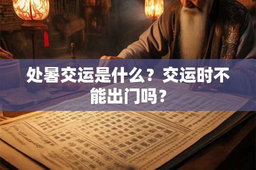 处暑交运是什么？交运时不能出门吗？
