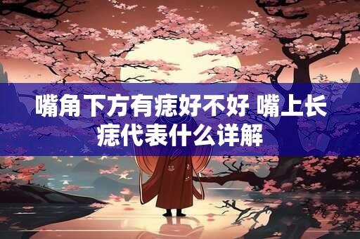 嘴角下方有痣好不好 嘴上长痣代表什么详解