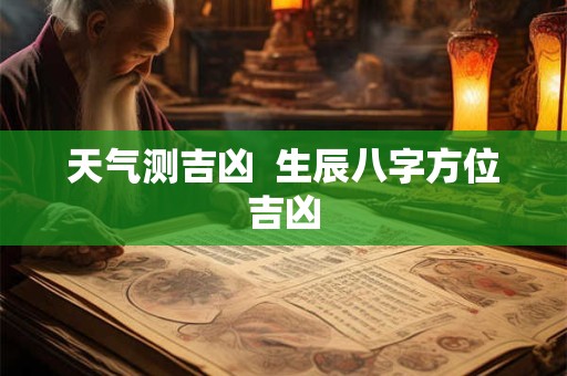 天气测吉凶  生辰八字方位吉凶
