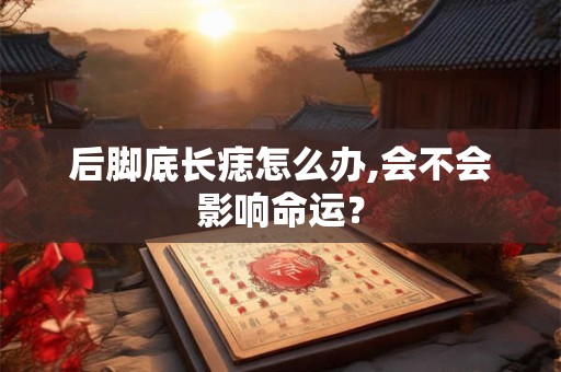 后脚底长痣怎么办,会不会影响命运？