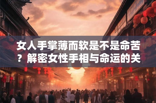 女人手掌薄而软是不是命苦？解密女性手相与命运的关系