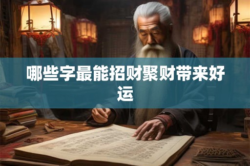 哪些字最能招财聚财带来好运