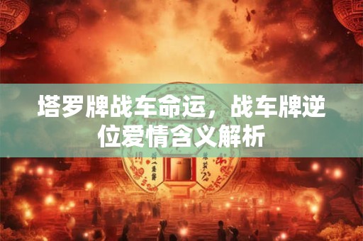 塔罗牌战车命运，战车牌逆位爱情含义解析