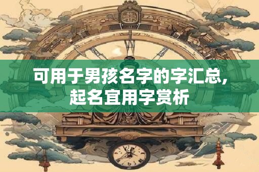 可用于男孩名字的字汇总,起名宜用字赏析
