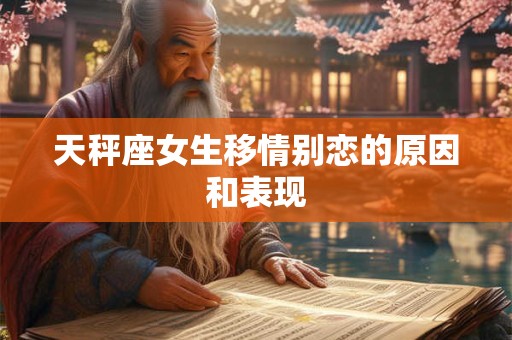 天秤座女生移情别恋的原因和表现