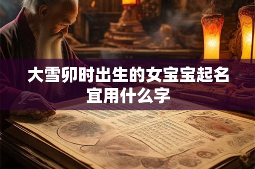 大雪卯时出生的女宝宝起名宜用什么字