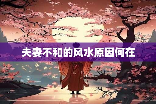 夫妻不和的风水原因何在