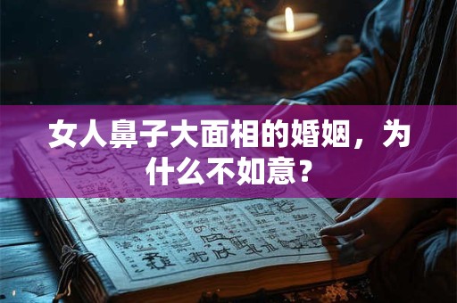 女人鼻子大面相的婚姻，为什么不如意？