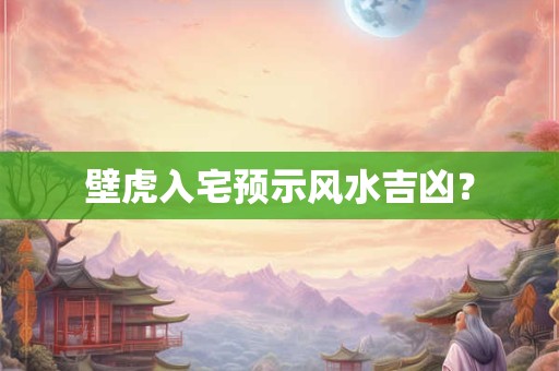 壁虎入宅预示风水吉凶？