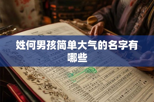 姓何男孩简单大气的名字有哪些