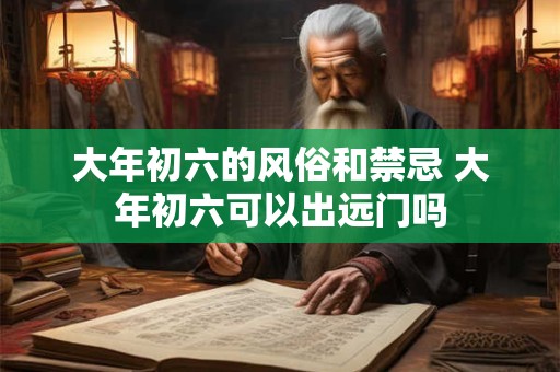 大年初六的风俗和禁忌 大年初六可以出远门吗
