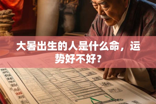 大暑出生的人是什么命,运势好不好? 大暑出生的人是什么命,运势好不好?