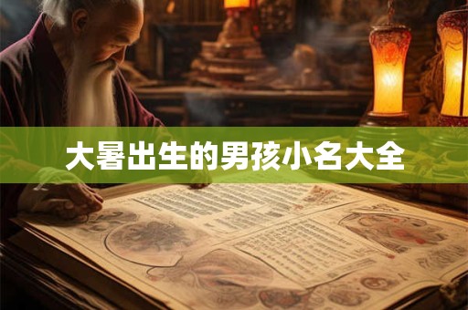 大暑出生的男孩小名大全
