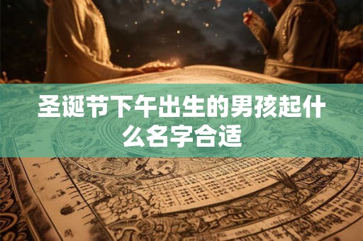 圣诞节下午出生的男孩起什么名字合适