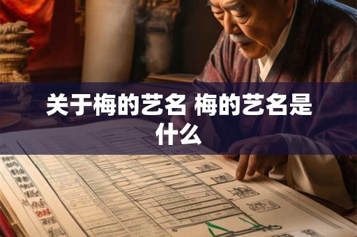 关于梅的艺名 梅的艺名是什么