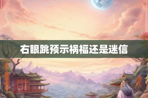 右眼跳预示祸福还是迷信
