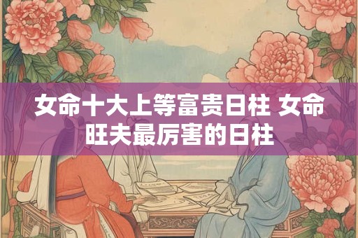 女命十大上等富贵日柱 女命旺夫最厉害的日柱