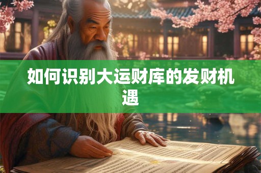 详细阅读:如何识别大运财库的发财机遇 如何识别大运财库的发财机遇