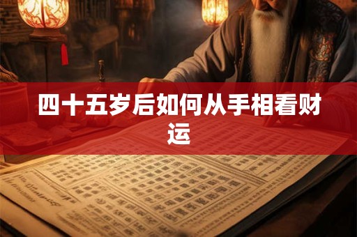 四十五岁后如何从手相看财运