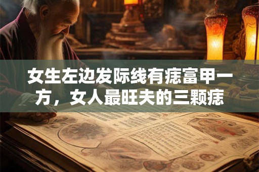 女生左边发际线有痣富甲一方，女人最旺夫的三颗痣