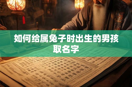 如何给属兔子时出生的男孩取名字 如何给属兔子时出生的男孩取名字