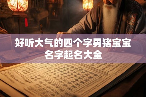 好听大气的四个字男猪宝宝名字起名大全