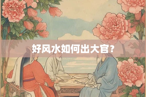 好风水如何出大官？