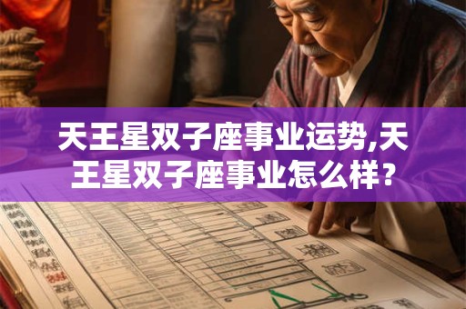 天王星双子座事业运势,天王星双子座事业怎么样？